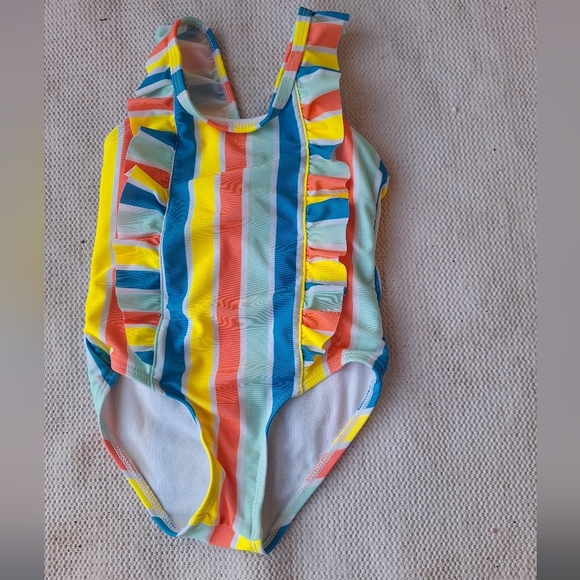 Wonder Nation Toddler Girl Stripe Swim One Piece Size 3T - Picture 4 of 7